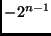 $-2^{n-1}$