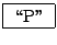 \fbox{ \lq\lq P'' }