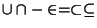 $\cup \cap - \in = \subset \subseteq$